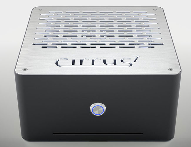 mini pc cirrus7 one vorgestellt - one grey front led white